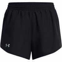 Under Armour Armour Ua Fly By 3'' Shorts Gym Short Womens Черно Дамски клинове за фитнес