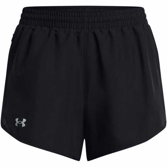 Under Armour Armour Ua Fly By 3'' Shorts Gym Short Womens Черно Дамски клинове за фитнес
