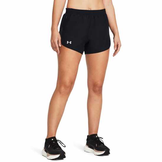 Under Armour Armour Ua Fly By 3'' Shorts Gym Short Womens Черно Дамски клинове за фитнес