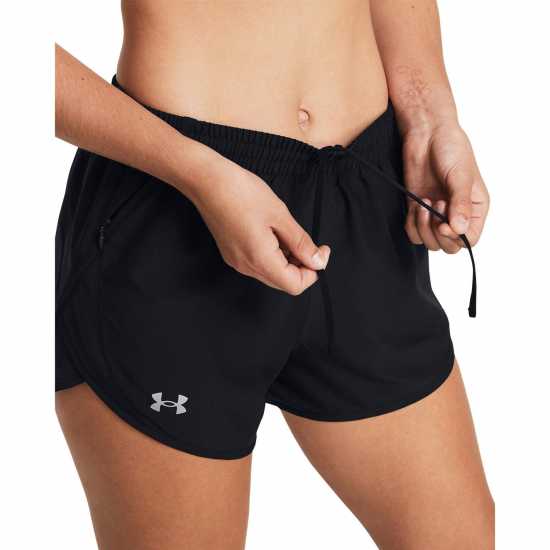 Under Armour Armour Ua Fly By 3'' Shorts Gym Short Womens Черно Дамски клинове за фитнес