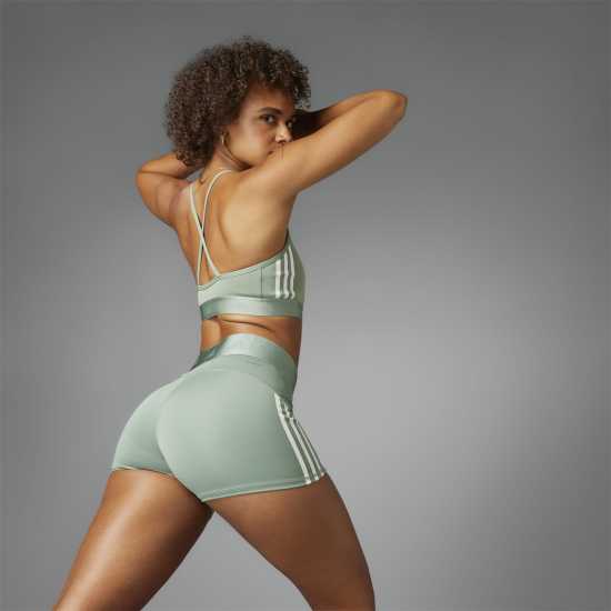 Дамски клинове за фитнес Adidas Hyglm 3Inch Gym Short Womens Linen Green Adidas Hyglm 3Inch Gym Short Womens Linen Green Дамски клинове за фитнес
