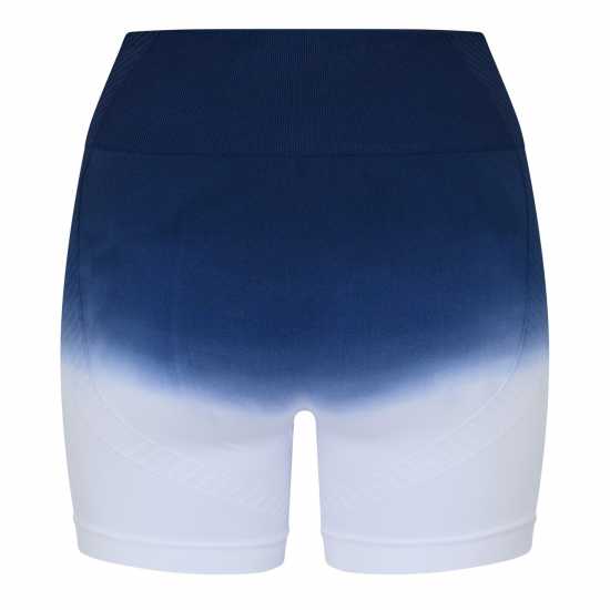 Usa Pro Дамски Шорти Seamless 5 Ombre Shorts Womens Морско синьо/Бяло Дамски клинове за фитнес
