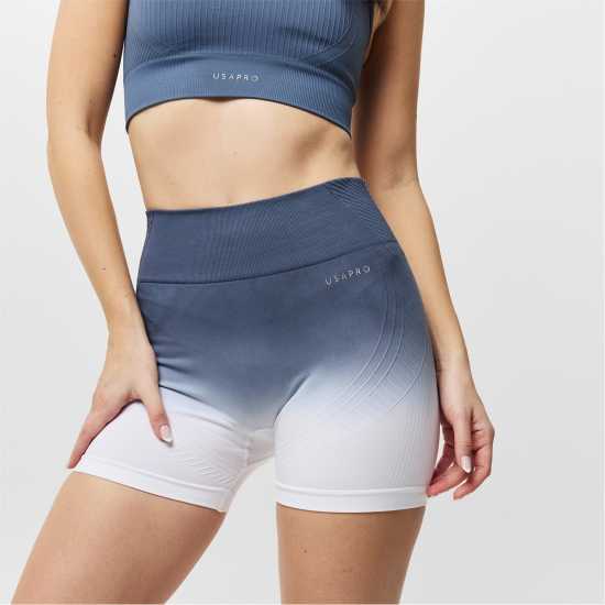 Дамски клинове за фитнес Usa Pro Дамски Шорти Seamless 5 Ombre Shorts Womens Буря/Бяло Usa Pro Дамски Шорти Seamless 5 Ombre Shorts Womens Буря/Бяло Дамски клинове за фитнес