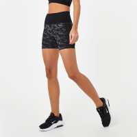 Sale Everlast Seamless Camo 5 Inch Shorts Black Дамски клинове за фитнес