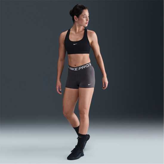 Nike Дамски Шорти Pro Three Inch Shorts Womens Thundr Grey/Wht Дамски клинове за фитнес