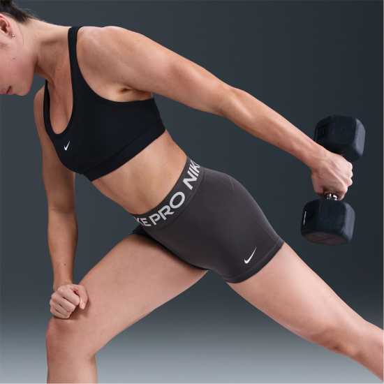 Nike Дамски Шорти Pro Three Inch Shorts Womens Thundr Grey/Wht Дамски клинове за фитнес