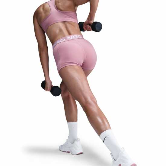 Дамски клинове за фитнес Nike Дамски Шорти Pro Three Inch Shorts Womens Розово/Бяло Nike Дамски Шорти Pro Three Inch Shorts Womens Розово/Бяло Дамски клинове за фитнес
