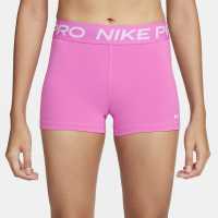 Nike Дамски Шорти Pro Three Inch Shorts Womens Plyfl Pink/Wht Дамски клинове за фитнес
