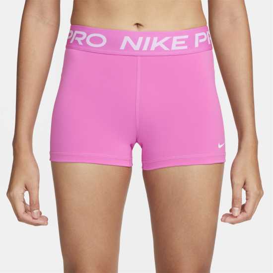 Nike Дамски Шорти Pro Three Inch Shorts Womens Plyfl Pink/Wht Дамски клинове за фитнес