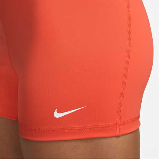 Nike Дамски Шорти Pro Three Inch Shorts Womens Оранжево/Бяло Дамски клинове за фитнес