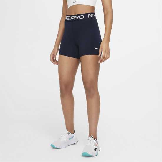 Nike Дамски Шорти Pro Three Inch Shorts Womens Midnight Navy Дамски клинове за фитнес