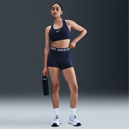 Nike Дамски Шорти Pro Three Inch Shorts Womens Midnight Navy Дамски клинове за фитнес