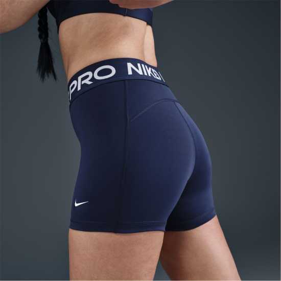 Nike Дамски Шорти Pro Three Inch Shorts Womens Midnight Navy Дамски клинове за фитнес
