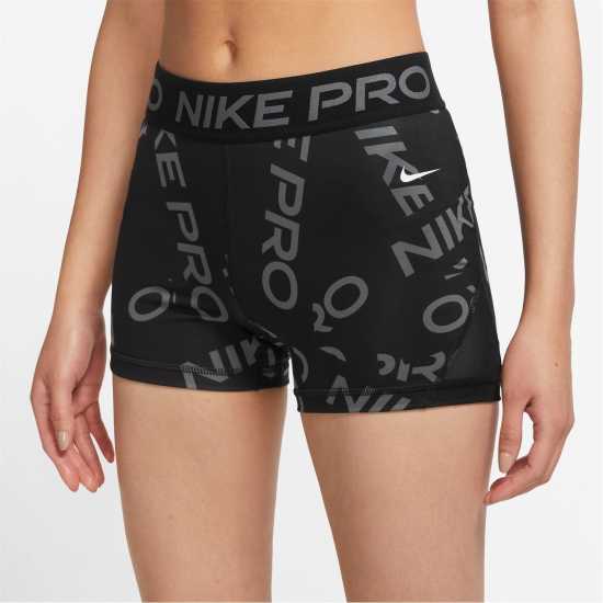 Nike Дамски Шорти Pro Three Inch Shorts Womens Black/Purple Дамски клинове за фитнес
