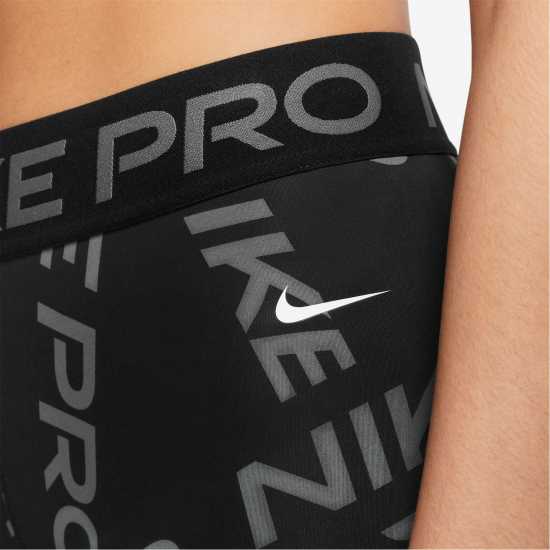 Nike Дамски Шорти Pro Three Inch Shorts Womens Black AOP Дамски клинове за фитнес