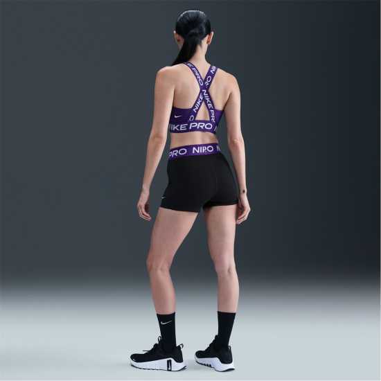 Nike Дамски Шорти Pro Three Inch Shorts Womens Black/Purple Дамски клинове за фитнес