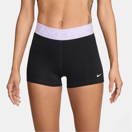 Дамски клинове за фитнес Nike Дамски Шорти Pro Three Inch Shorts Womens Black/Lilac Nike Дамски Шорти Pro Three Inch Shorts Womens Black/Lilac Дамски клинове за фитнес
