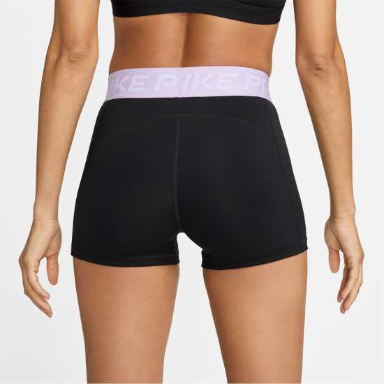 Nike Дамски Шорти Pro Three Inch Shorts Womens Black/Lilac - Дамски клинове за фитнес