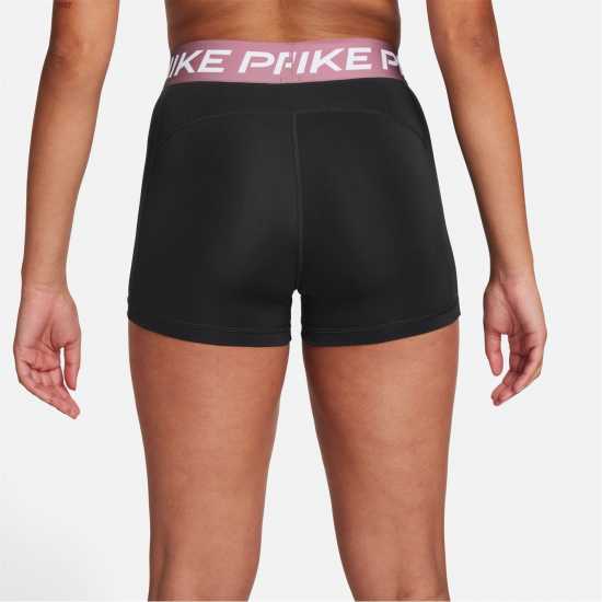 Nike Дамски Шорти Pro Three Inch Shorts Womens Черно/Розово Дамски клинове за фитнес