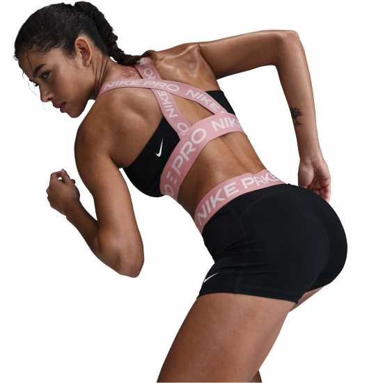 Nike Дамски Шорти Pro Three Inch Shorts Womens Черно/Розово Дамски клинове за фитнес