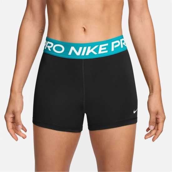 Дамски клинове за фитнес Nike Дамски Шорти Pro Three Inch Shorts Womens Черно/Кактус/Бяло Nike Дамски Шорти Pro Three Inch Shorts Womens Черно/Кактус/Бяло Дамски клинове за фитнес