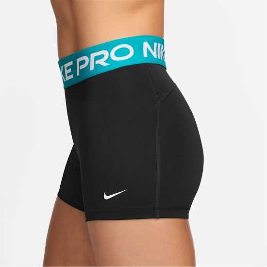Дамски клинове за фитнес Nike Дамски Шорти Pro Three Inch Shorts Womens Черно/Кактус/Бяло Nike Дамски Шорти Pro Three Inch Shorts Womens Черно/Кактус/Бяло Дамски клинове за фитнес