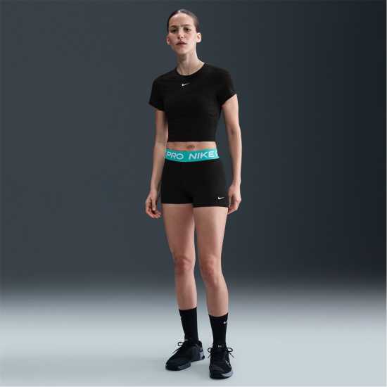 Дамски клинове за фитнес Nike Дамски Шорти Pro Three Inch Shorts Womens Черно/Кактус/Бяло Nike Дамски Шорти Pro Three Inch Shorts Womens Черно/Кактус/Бяло Дамски клинове за фитнес