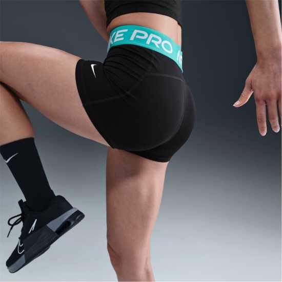 Дамски клинове за фитнес Nike Дамски Шорти Pro Three Inch Shorts Womens Черно/Кактус/Бяло Nike Дамски Шорти Pro Three Inch Shorts Womens Черно/Кактус/Бяло Дамски клинове за фитнес