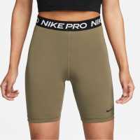 Nike Дамски Шорти Pro 7Inch High Rise Shorts Womens Olive Дамски клинове за фитнес