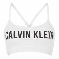 Calvin Klein Performance Low Logo Sports Bra White Спортни сутиени