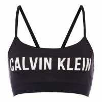 Calvin Klein Performance Low Logo Sports Bra Black Спортни сутиени