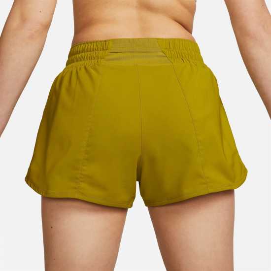 Nike Dri-FIT One Women's Mid-Rise 3 Brief-Lined Shorts Moss/Silv Дамски клинове за фитнес