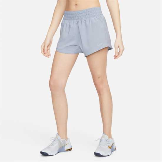 Nike Dri-FIT One Women's Mid-Rise 3 Brief-Lined Shorts Indigo Haze Дамски клинове за фитнес