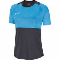Nike Dri-Fit Academy Pro T-Shirt Womens Anthracite/Blue Дамски тениски и фланелки