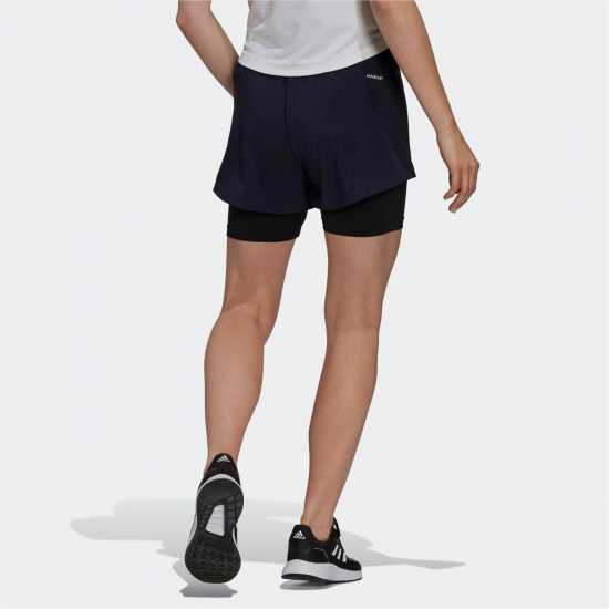 Adidas Дамски Шорти 2-In-1 Shorts Womens Legend Ink Дамски клинове за фитнес