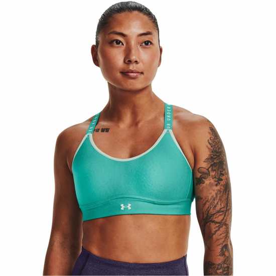 Under Armour Armour Infinity Mid Heather Cover Sports Bra Neptune - Спортни сутиени