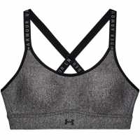 Under Armour Armour Infinity Mid Heather Cover Sports Bra Charcoal/Black Спортни сутиени
