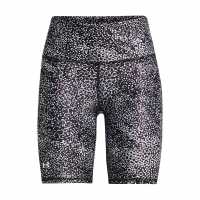 Under Armour Дамски Шорти Armour Heatgear Bike Shorts Womens AOP черно/сиво Дамски клинове за фитнес