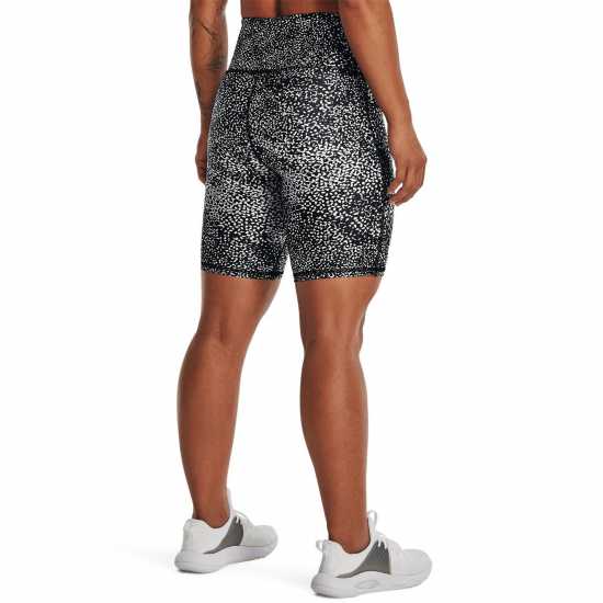 Under Armour Дамски Шорти Armour Heatgear Bike Shorts Womens AOP Black/HGrey - Дамски клинове за фитнес