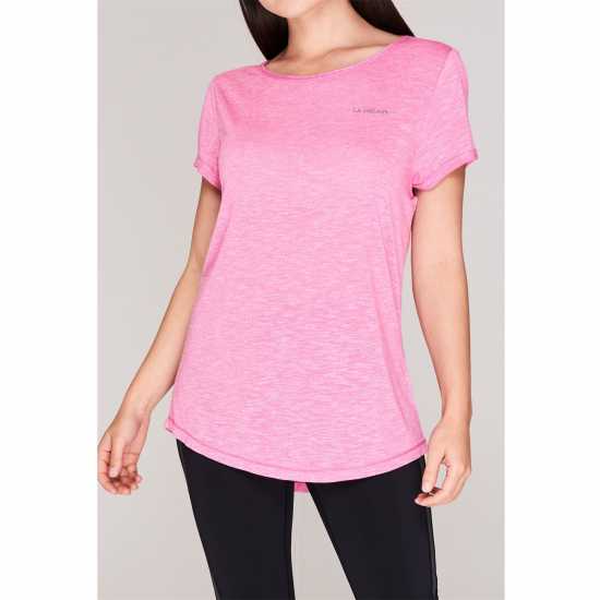 La Gear Тениска Loose T Shirt Pink Дамски тениски с яка