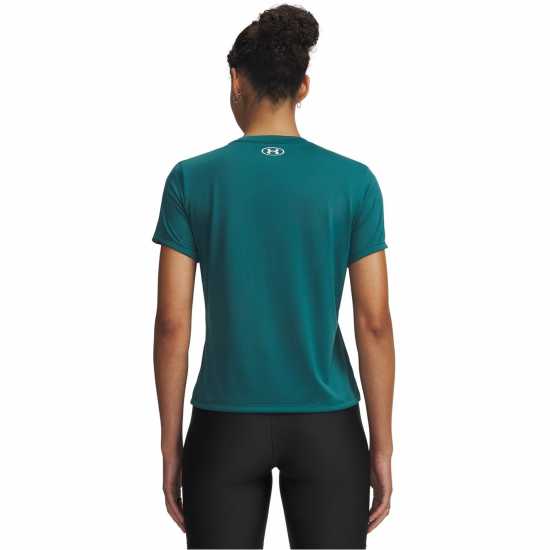 Under Armour Women's Tech Taping Short-Sleeve Performance Gym Top Green/Blck/Whit Under Armour Women's Tech Taping Short-Sleeve Performance Gym Top Green/Blck/Whit