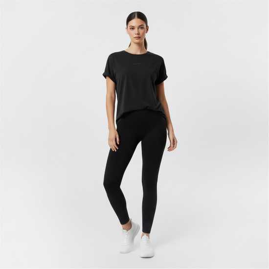 Usa Pro Short Sleeve Sports T-Shirt Womens Черно 