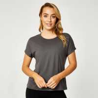 Usa Pro Short Sleeve Sports T-Shirt Charcoal Дамски тениски и фланелки