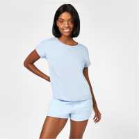 Usa Pro Short Sleeve Sports T-Shirt Brunera Blue Дамски тениски с яка
