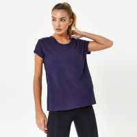 Usa Pro Short Sleeve Sports T-Shirt Navy Дамски тениски и фланелки