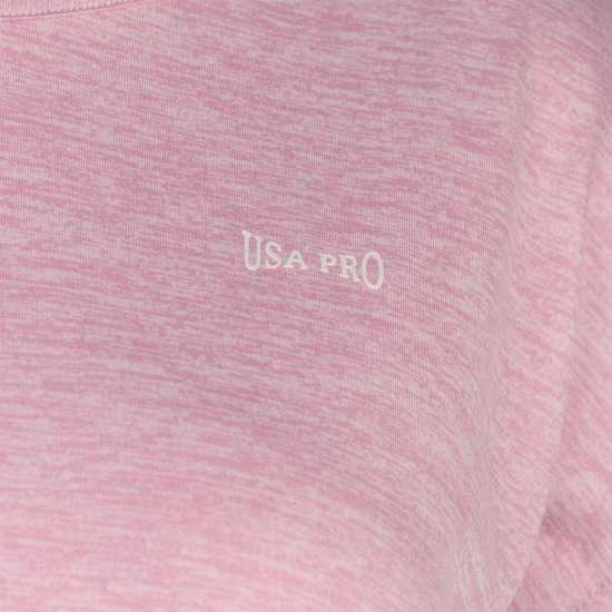 Usa Pro Short Sleeve Sports T-Shirt Womens Raspberry Дамски тениски с яка