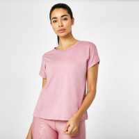 Usa Pro Short Sleeve Sports T-Shirt Foxglove Pink Дамски тениски и фланелки