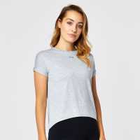 Usa Pro Short Sleeve Sports T-Shirt Grey Marl Дамски тениски с яка