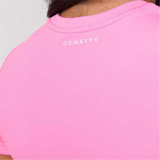 Gym King 365 Cap Sleeve Tee - Carnation Pink Gym King 365 Cap Sleeve Tee - Carnation Pink