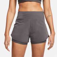 Nike Dri-Fit Bliss 2N1 Short Womens Medium Ash/ Reflective Silver Дамски клинове за фитнес